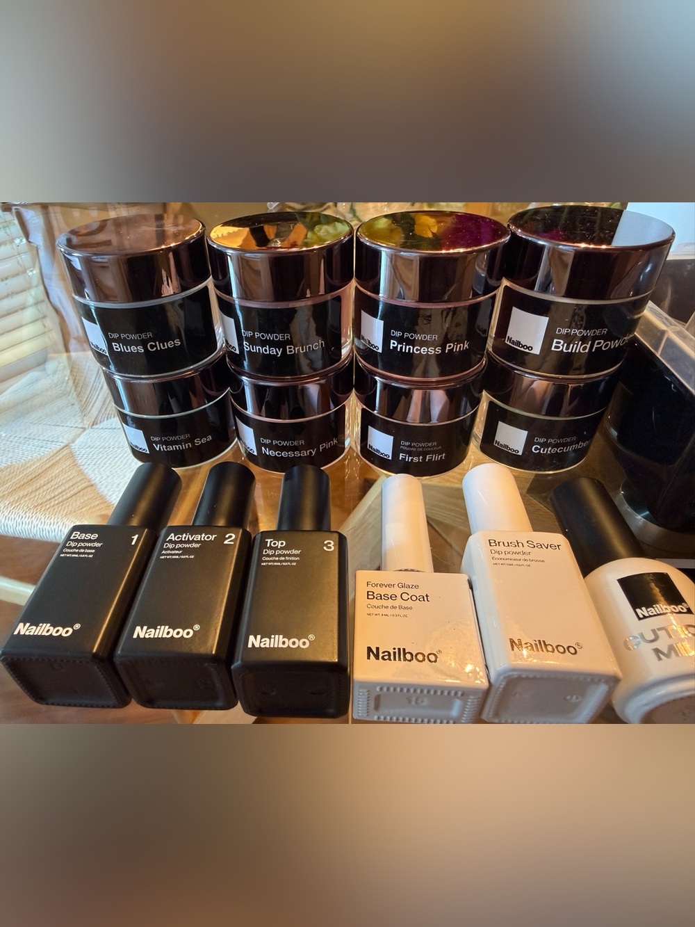 Nailboo Dip Powder Nail System Bundle | 8 New Colors + Liquids & Accessories